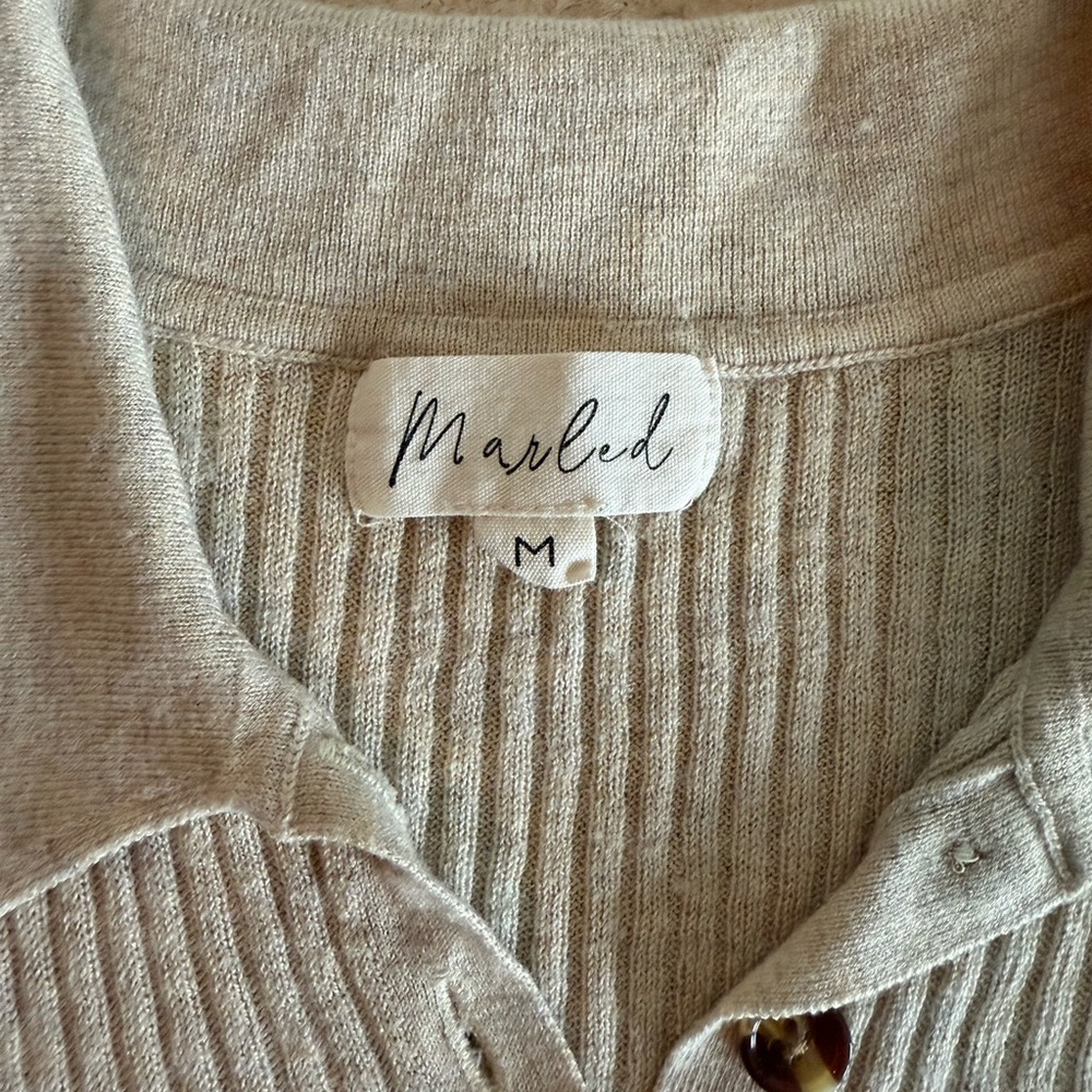 MARLED Ribbed Knit Polo - Picture 2 of 3
